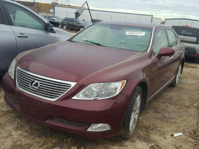 JTHBL46F375038918 - 2007 LEXUS LS 460 BURGUNDY photo 2