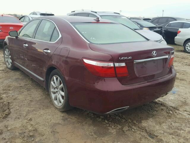 JTHBL46F375038918 - 2007 LEXUS LS 460 BURGUNDY photo 3