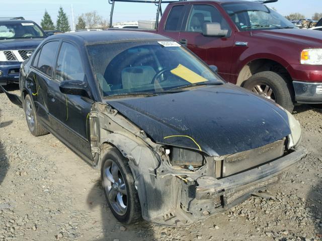 2HGES16504H542954 - 2004 HONDA CIVIC LX BLACK photo 1