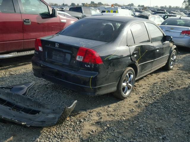 2HGES16504H542954 - 2004 HONDA CIVIC LX BLACK photo 4