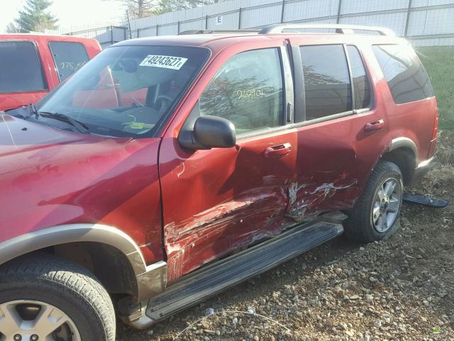 1FMDU74W03ZA75886 - 2003 FORD EXPLORER E RED photo 9