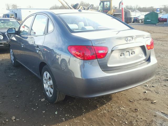 KMHDU46D58U582099 - 2008 HYUNDAI ELANTRA GL GRAY photo 3