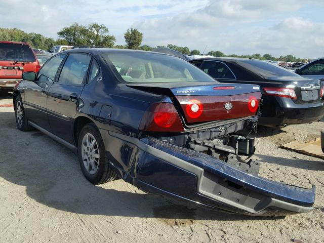 2G1WF55E529259983 - 2002 CHEVROLET IMPALA BLUE photo 3