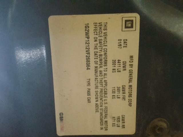 1G2WP1212VF268364 - 1997 PONTIAC GRAND PRIX GREEN photo 10