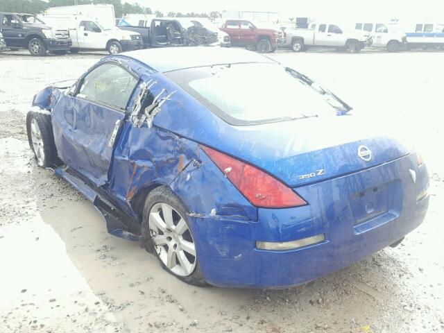 JN1AZ34D14M104040 - 2004 NISSAN 350Z COUPE BLUE photo 3