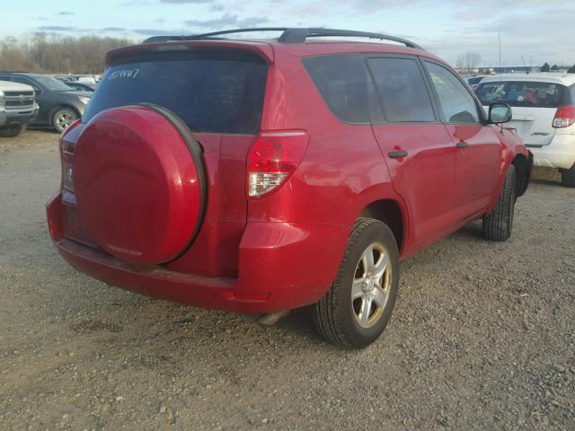 JTMZD33V286075389 - 2008 TOYOTA RAV4 RED photo 4