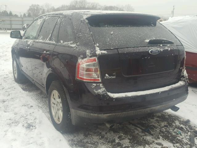 2FMDK38C57BA22589 - 2007 FORD EDGE SEL BLACK photo 3