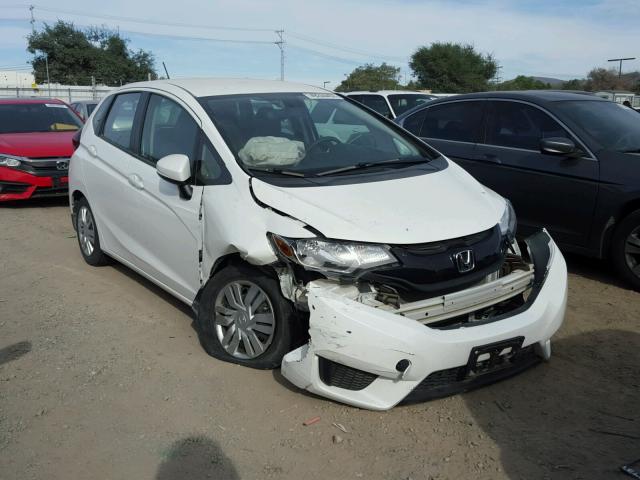 3HGGK5H50FM773385 - 2015 HONDA FIT LX WHITE photo 1