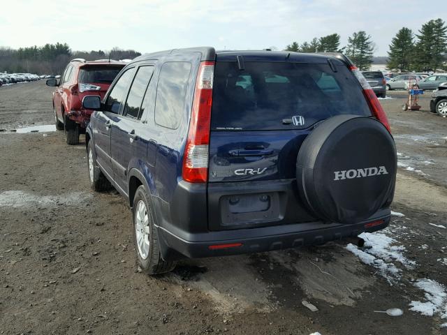 SHSRD78855U327963 - 2005 HONDA CR-V EX BLUE photo 3