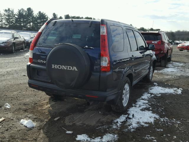 SHSRD78855U327963 - 2005 HONDA CR-V EX BLUE photo 4