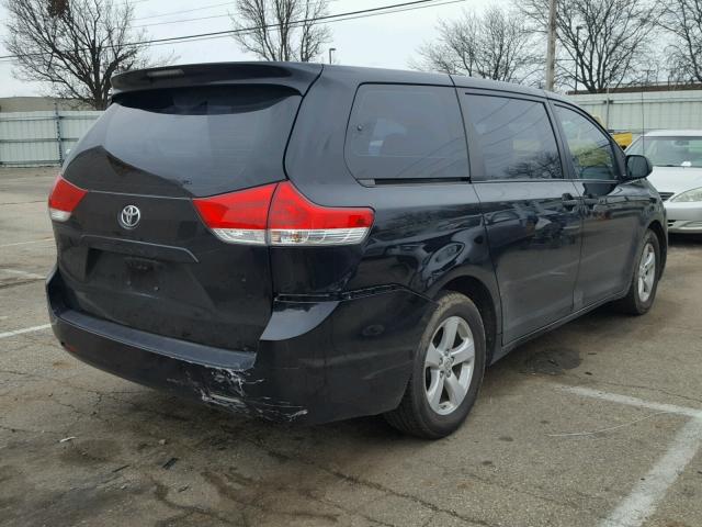 5TDZK3DC4CS225563 - 2012 TOYOTA SIENNA BAS BLACK photo 4