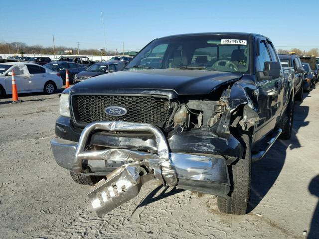 1FTRX14W05NA45862 - 2005 FORD F150 BLACK photo 2