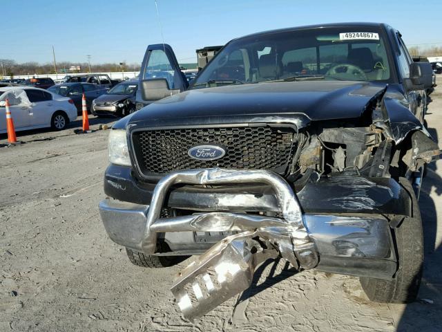 1FTRX14W05NA45862 - 2005 FORD F150 BLACK photo 9