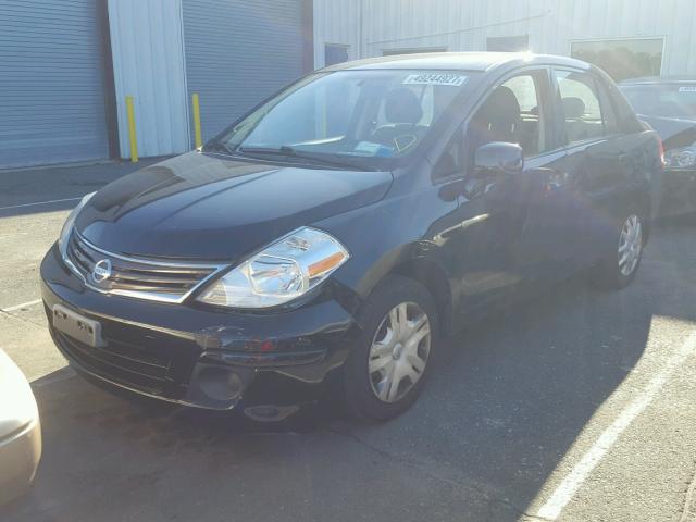 3N1BC1AP3AL380640 - 2010 NISSAN VERSA S BLACK photo 2