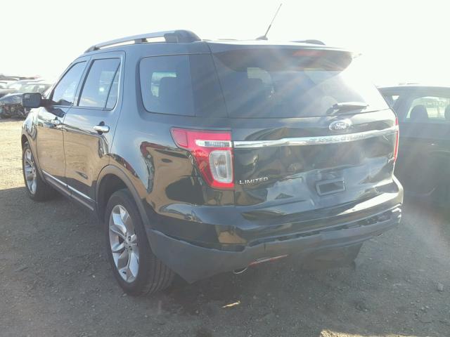 1FMHK8F8XCGA99684 - 2012 FORD EXPLORER L BLACK photo 3