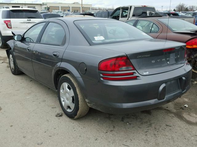 1B3EL46R35N593603 - 2005 DODGE STRATUS SX GRAY photo 3