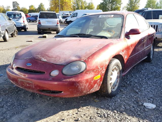 1FALP53S9VG108317 - 1997 FORD TAURUS LX RED photo 2