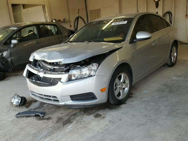 1G1PC5SB6E7135900 - 2014 CHEVROLET CRUZE LT SILVER photo 2