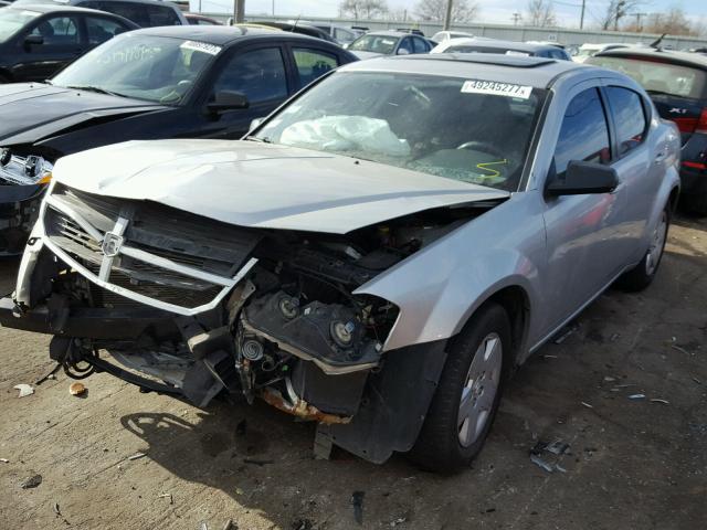 1B3LC46K78N538022 - 2008 DODGE AVENGER SE SILVER photo 2