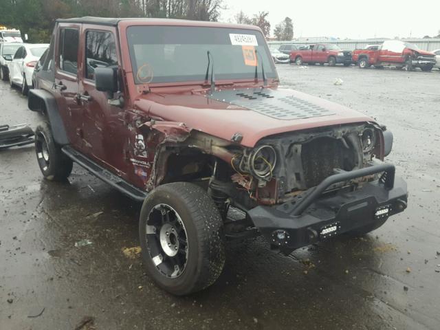 1J4GA39138L568790 - 2008 JEEP WRANGLER U MAROON photo 1