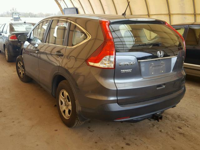 5J6RM3H37DL038870 - 2013 HONDA CR-V LX GRAY photo 3