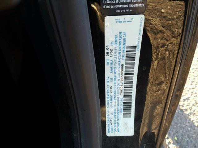 3VWCD31Y95M309068 - 2005 VOLKSWAGEN NEW BEETLE 黑色 照片 10