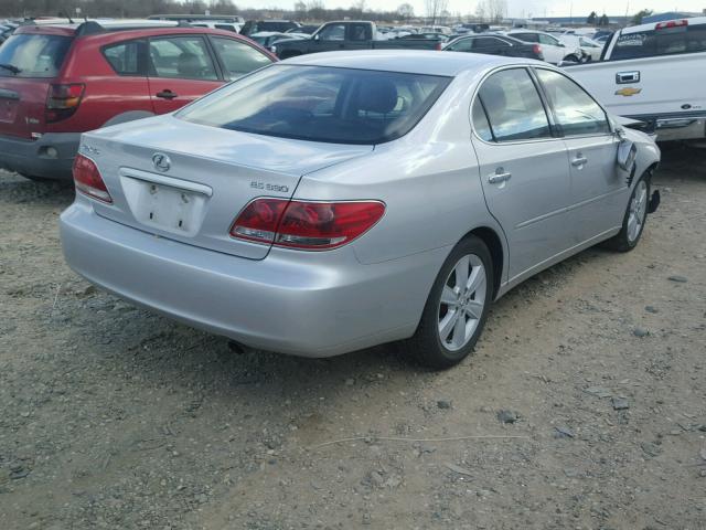 JTHBA30G855114471 - 2005 LEXUS ES 330 SILVER photo 4