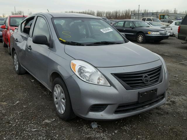 3N1CN7APXEL809750 - 2014 NISSAN VERSA S GRAY photo 1