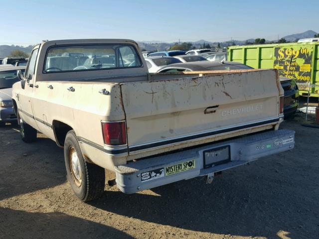 1GCGC24M9FJ102625 - 1985 CHEVROLET C20 BEIGE photo 3