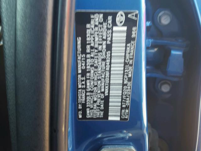 VNKKTUD36FA048205 - 2015 TOYOTA YARIS BLUE photo 10