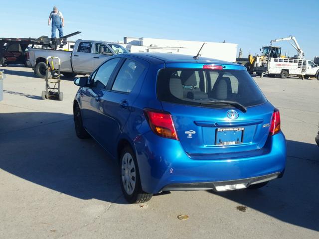 VNKKTUD36FA048205 - 2015 TOYOTA YARIS BLUE photo 3