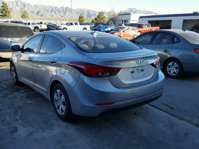 5NPDH4AE6GH747384 - 2016 HYUNDAI ELANTRA SE SILVER photo 3