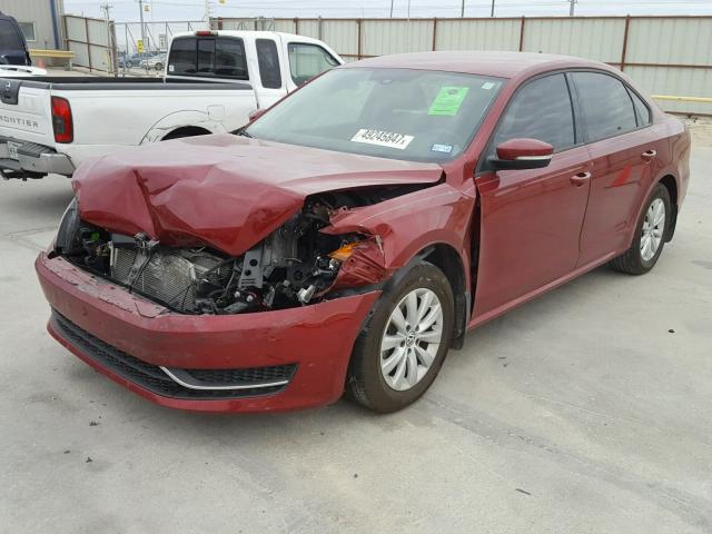 1VWAS7A3XFC056869 - 2015 VOLKSWAGEN PASSAT S Կարմիր լուսանկար 2