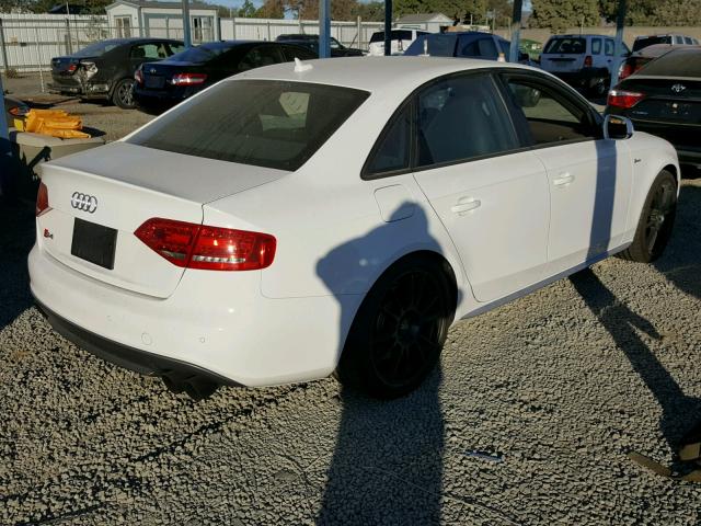 WAUKGAFL2CA112242 - 2012 AUDI S4 PRESTIG WHITE photo 4