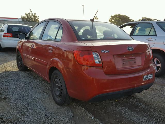 KNADH4A31B6913230 - 2011 KIA RIO BASE RED photo 3