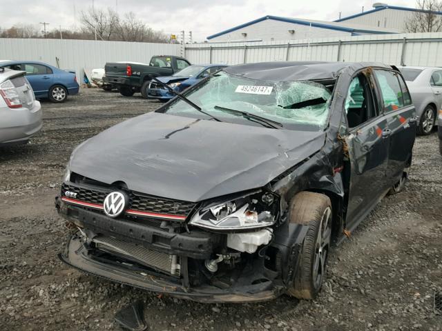 3VW4T7AU9GM018343 - 2016 VOLKSWAGEN GTI S/SE BLACK photo 2