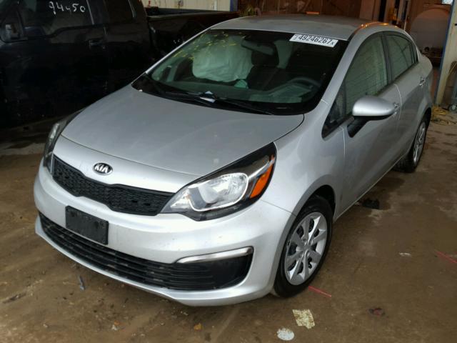 KNADM4A39G6646891 - 2016 KIA RIO LX SILVER photo 2