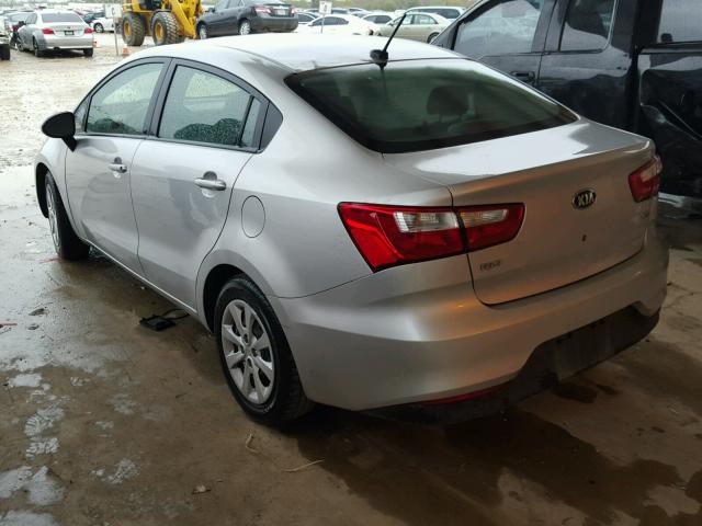 KNADM4A39G6646891 - 2016 KIA RIO LX SILVER photo 3