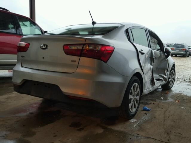 KNADM4A39G6646891 - 2016 KIA RIO LX SILVER photo 4