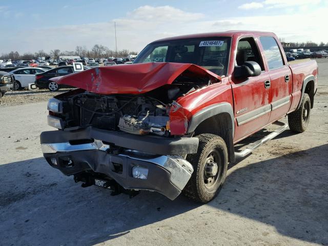 1GCHK23U04F256214 - 2004 CHEVROLET SILVERADO RED photo 2