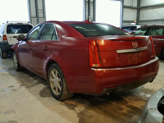 1G6DF577190168326 - 2009 CADILLAC CTS RED photo 3