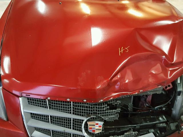 1G6DF577190168326 - 2009 CADILLAC CTS RED photo 7