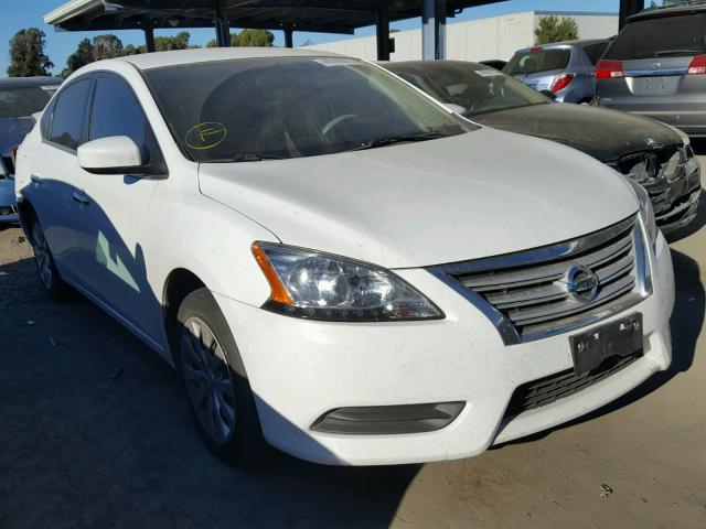 3N1AB7APXFY286900 - 2015 NISSAN SENTRA S WHITE photo 1