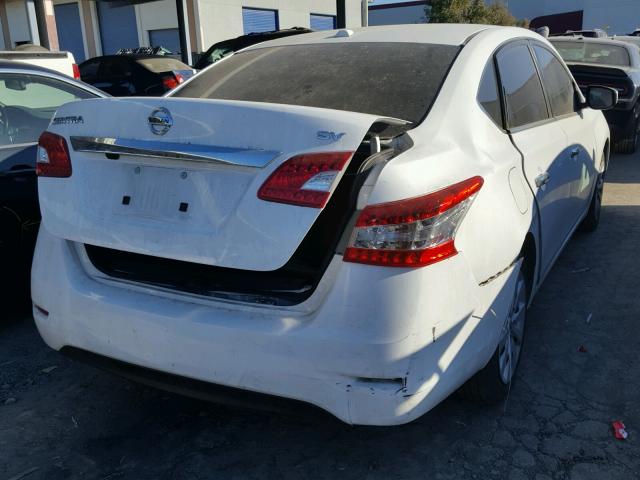 3N1AB7APXFY286900 - 2015 NISSAN SENTRA S WHITE photo 4