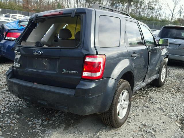 1FMCU49H38KD29904 - 2008 FORD ESCAPE HEV GRAY photo 4