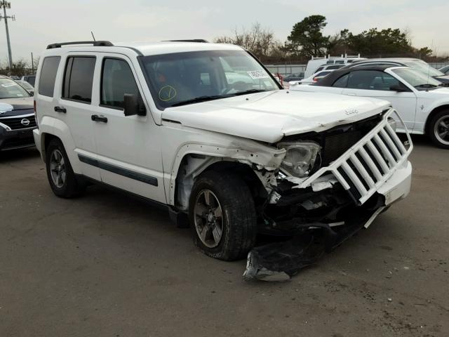 1J8GN28K28W194016 - 2008 JEEP LIBERTY SP WHITE photo 1