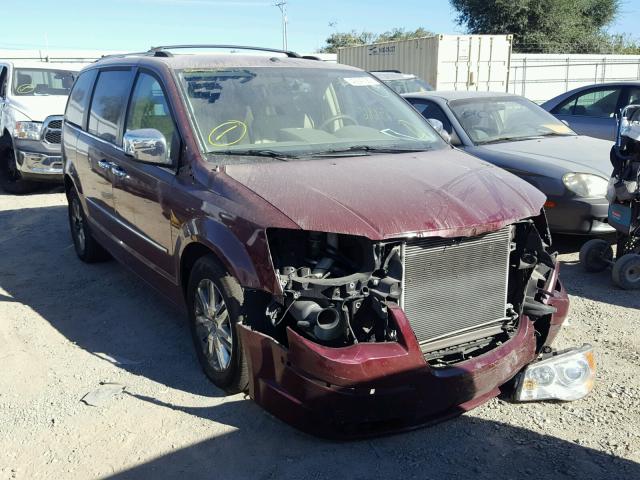 2A8HR64X08R800522 - 2008 CHRYSLER TOWN & COU BURGUNDY photo 1