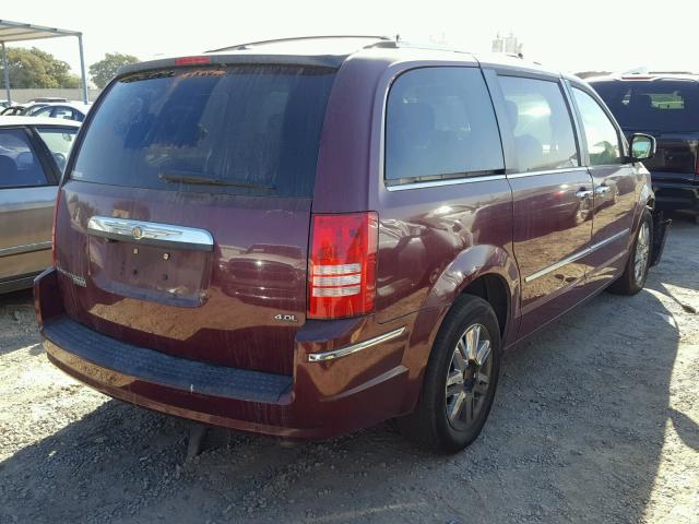 2A8HR64X08R800522 - 2008 CHRYSLER TOWN & COU BURGUNDY photo 4