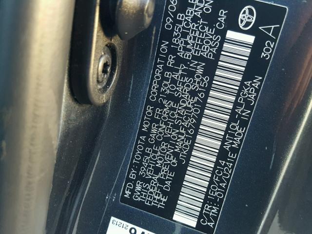 JTKDE167970176156 - 2007 TOYOTA SCION TC 石墨色 照片 10