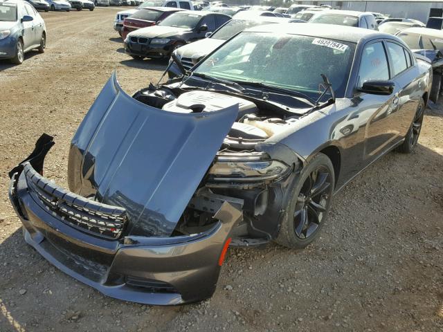 2C3CDXBG5GH266550 - 2016 DODGE CHARGER SE CHARCOAL photo 2
